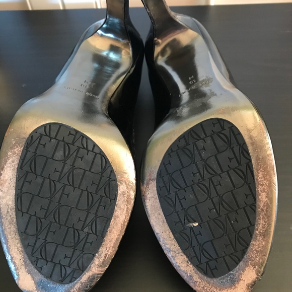 DVF Patent Leather Peep Toe High Heels Size 10 - Picture 5 of 8